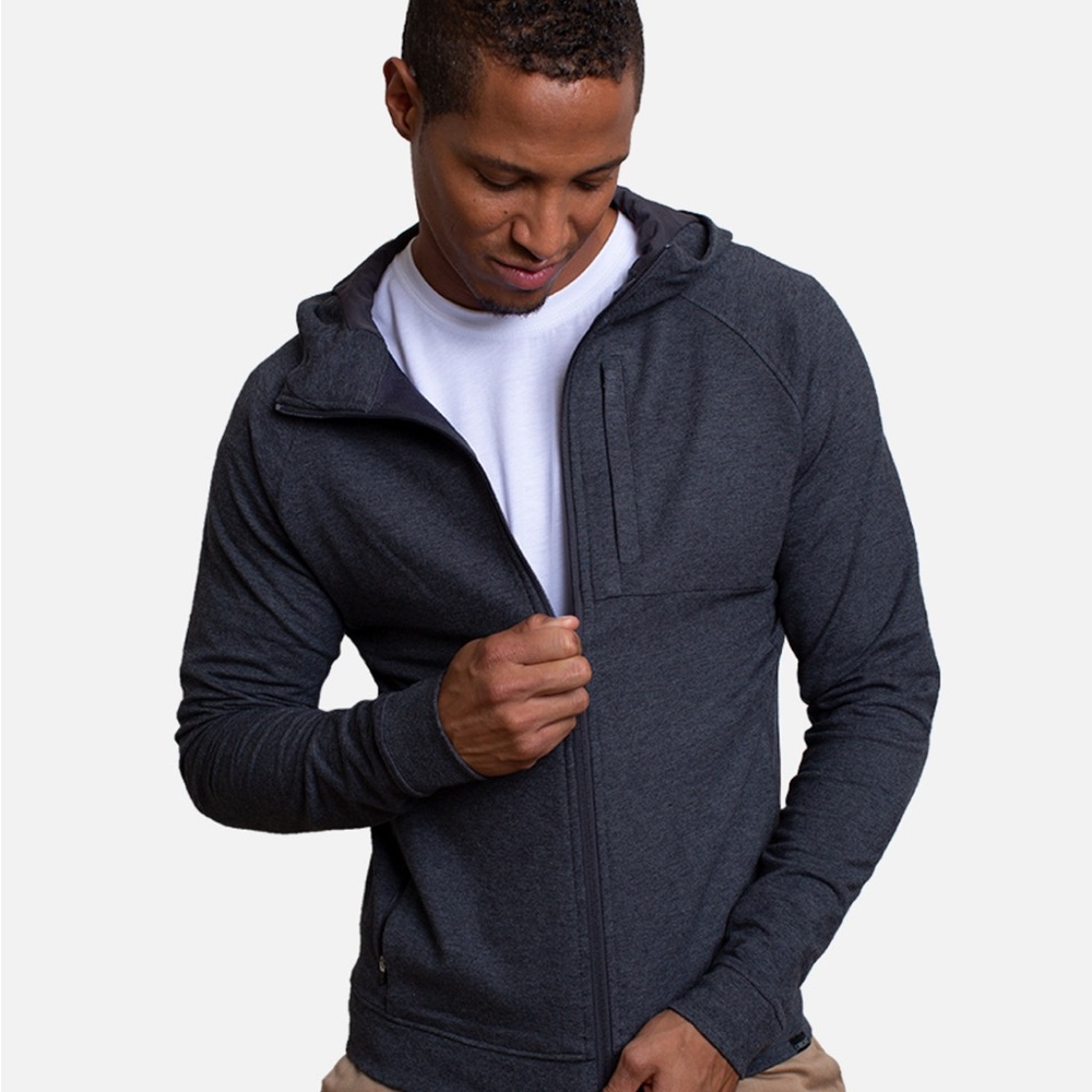 Cariloha Men's Comfort Zip Hoodie - Charcoal Heather- XL